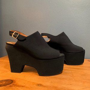 Dries Van Noten Satin Platform Sandal